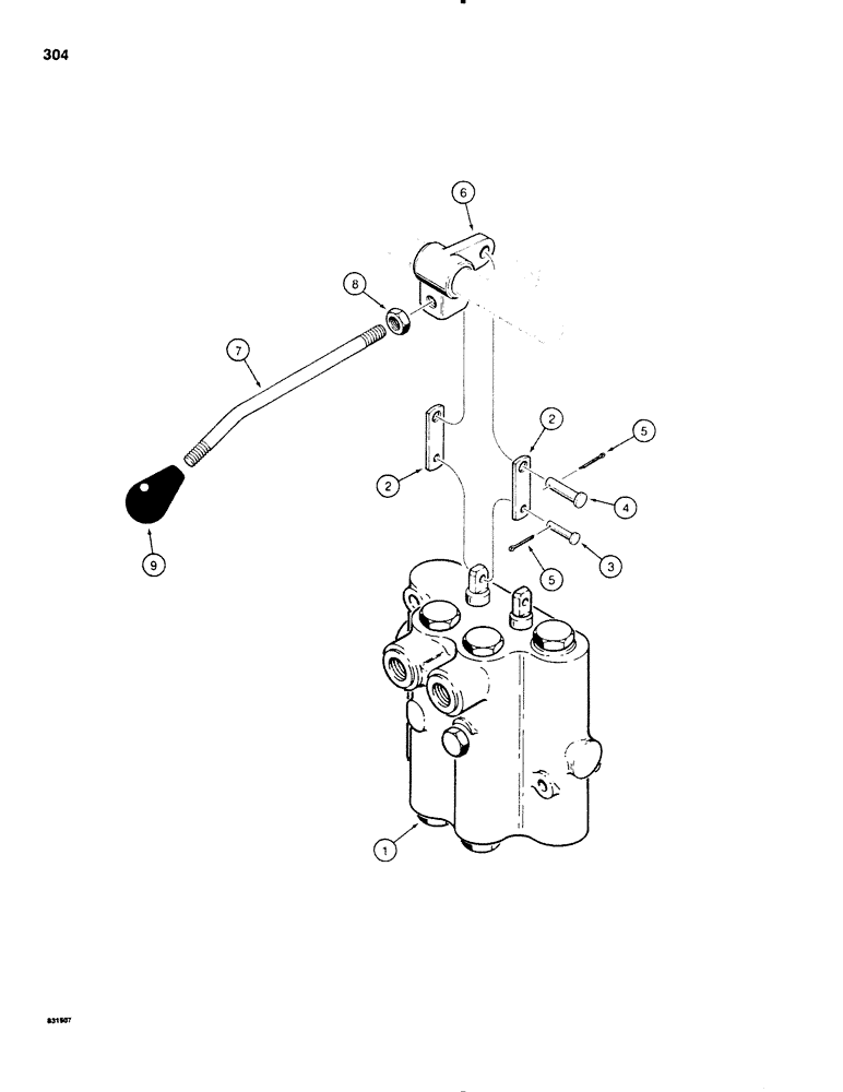 Схема запчастей Case SD100 - (304) - LINE LAYER LIFT CONTROLS (35) - HYDRAULIC SYSTEMS