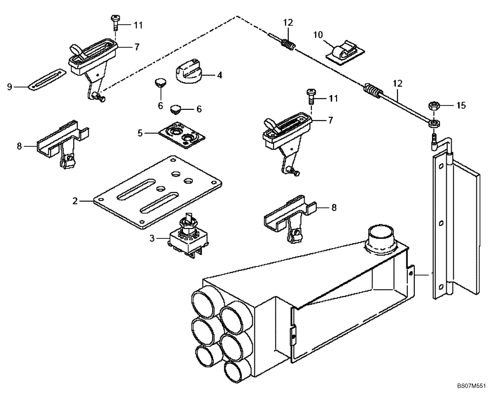 Схема запчастей Case 325 - (5.652A[14A]) - ROPS - CAB HEATER (87637759) (325 NA / PIN HHD000110 AND AFTER) (10) - Cab/Cowlings