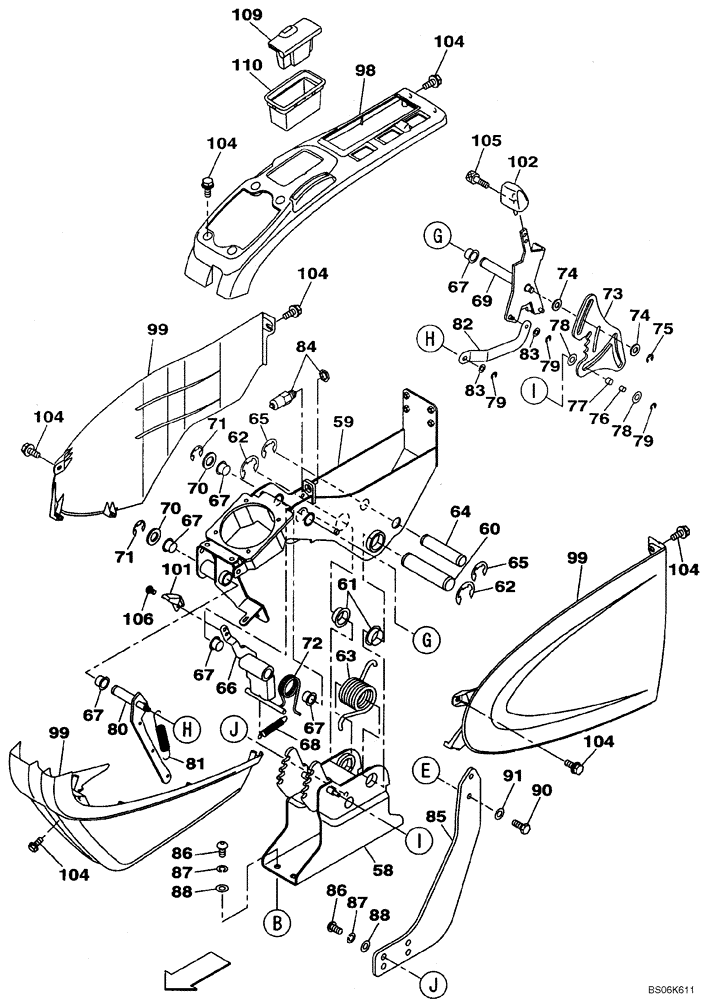 Схема запчастей Case CX290B - (09-17) - HAND CONTROL, LEFT-HAND ARM (09) - CHASSIS/ATTACHMENTS