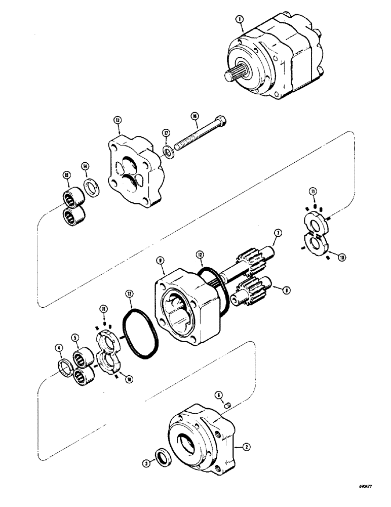 Схема запчастей Case W7 - (273A) - L19456 HYDRAULIC PUMP (08) - HYDRAULICS