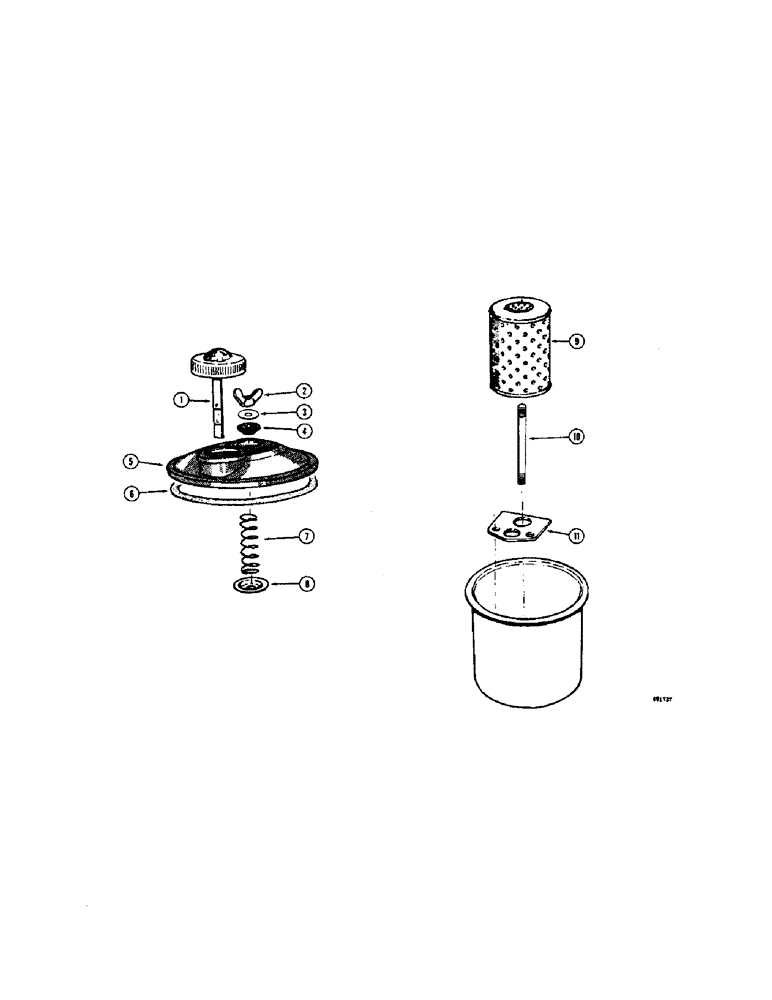 Схема запчастей Case W8B - (096[1]) - A17531 POWER STEERING RESERVOIR (04) - UNDERCARRIAGE