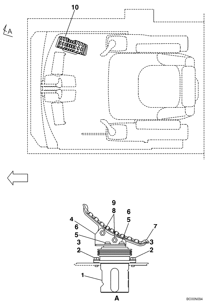 Схема запчастей Case CX210N - (09-09A) - AUXILIARY HYDRAULIC CONTROL (09) - CHASSIS