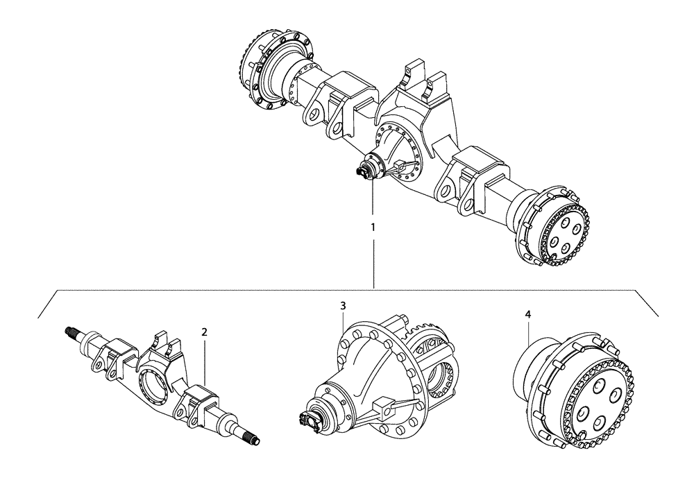 Схема запчастей Case 330B - (33A00000057[001]) - SECTION INDEX, REAR AXLE ASSY W/WET BRAKE (89500416886) (11) - AXLES/WHEELS