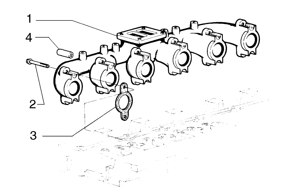 Схема запчастей Case 865 VHP - (02-48[01]) - EXAUST MANIFOLD (02) - ENGINE