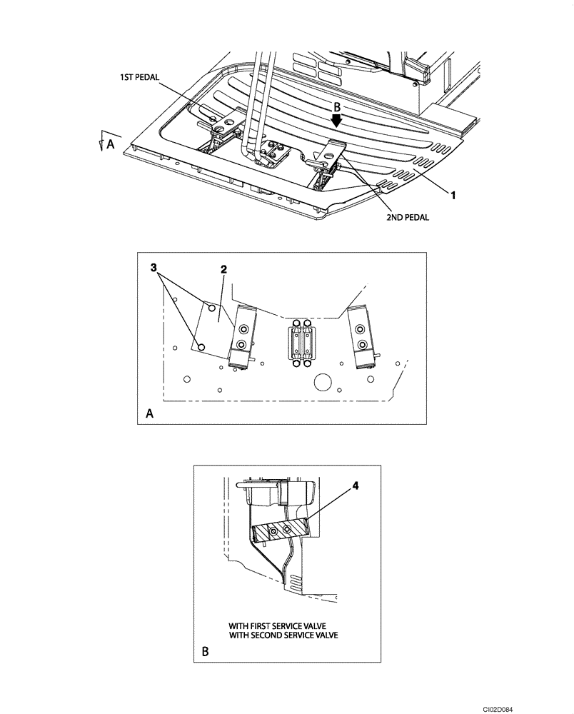 Схема запчастей Case CX80 - (09-24) - MAT, FLOOR - OPERATORS COMPARTMENT, MODELS WITH SECOND OPTION LINE (09) - CHASSIS/ATTACHMENTS