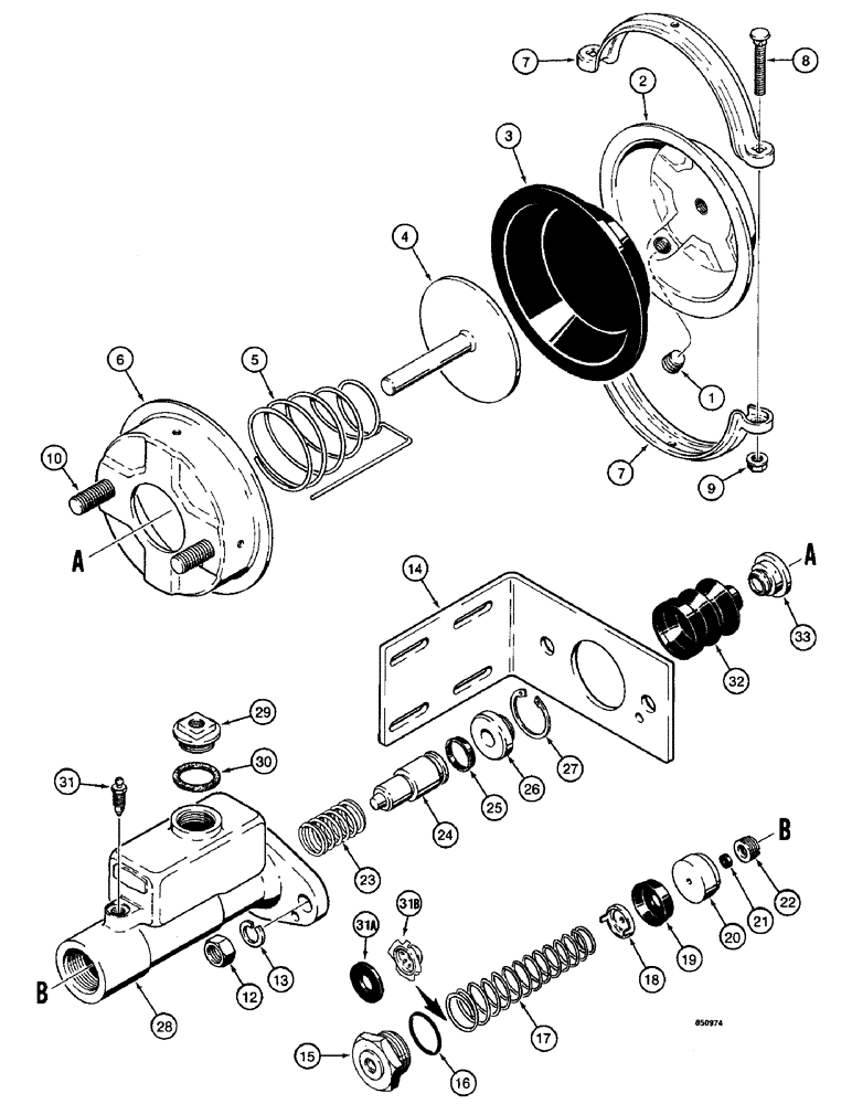 Схема запчастей Case W14 - (426) - L112001 BRAKE ACTUATOR (07) - BRAKES