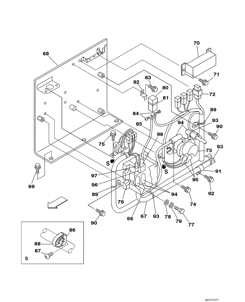 Схема запчастей Case CX800 - (04-03) - ELECTRICAL - CHASSIS, UPPERSTRUCTURE (04) - ELECTRICAL SYSTEMS