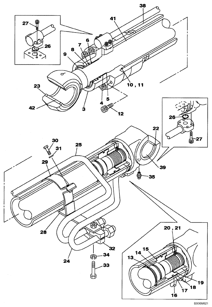 Схема запчастей Case CX290B - (08-83) - CYLINDER ASSY, BOOM, RIGHT HAND (08) - HYDRAULICS