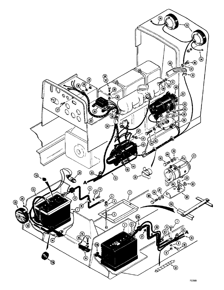 Схема запчастей Case 350 - (098) - ELECTRICAL SYSTEM, MODELS WITH GENERATOR (06) - ELECTRICAL SYSTEMS