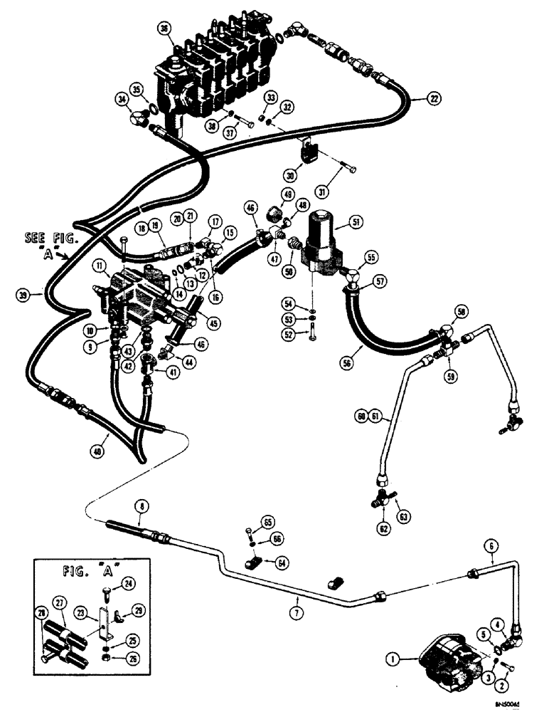 Схема запчастей Case 32S - (098) - BASIC BACKHOE HYDRAULICS, (BACKHOE SN. 4103863 AND AFTER) 