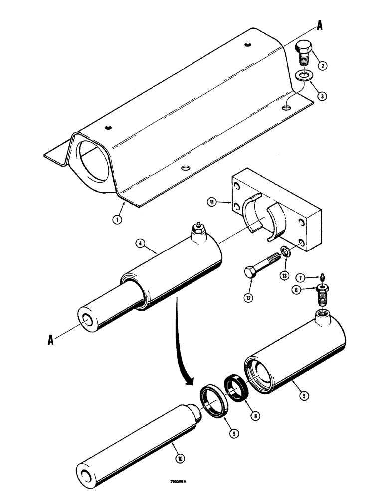 Схема запчастей Case 350B - (124) - TRACK ADJUSTER AND RECOIL SYSTEM (04) - UNDERCARRIAGE