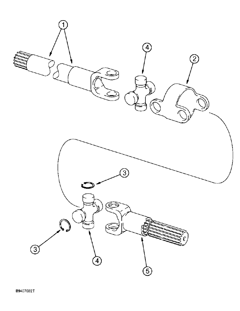 Схема запчастей Case 590SL - (6-10) - FRONT DRIVE AXLE, AXLE SHAFTS (06) - POWER TRAIN