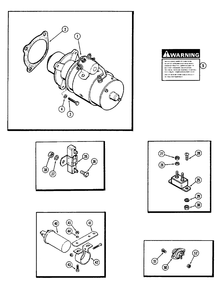 Схема запчастей Case 580B - (120) - ELECTRICAL EQUIPMENT MOUNTING, (159 & 188) SPARK IGNITION ENG. (04) - ELECTRICAL SYSTEMS