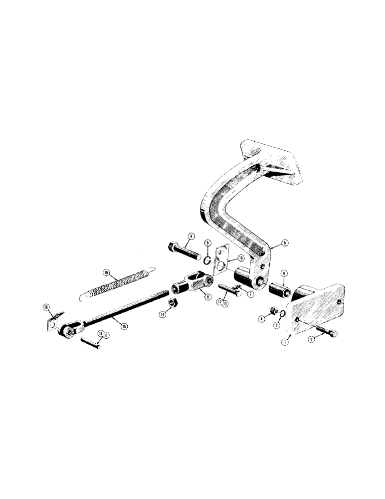 Схема запчастей Case 310 - (052) - CLUTCH PEDAL AND LINKAGE, CLUTCH (03) - TRANSMISSION