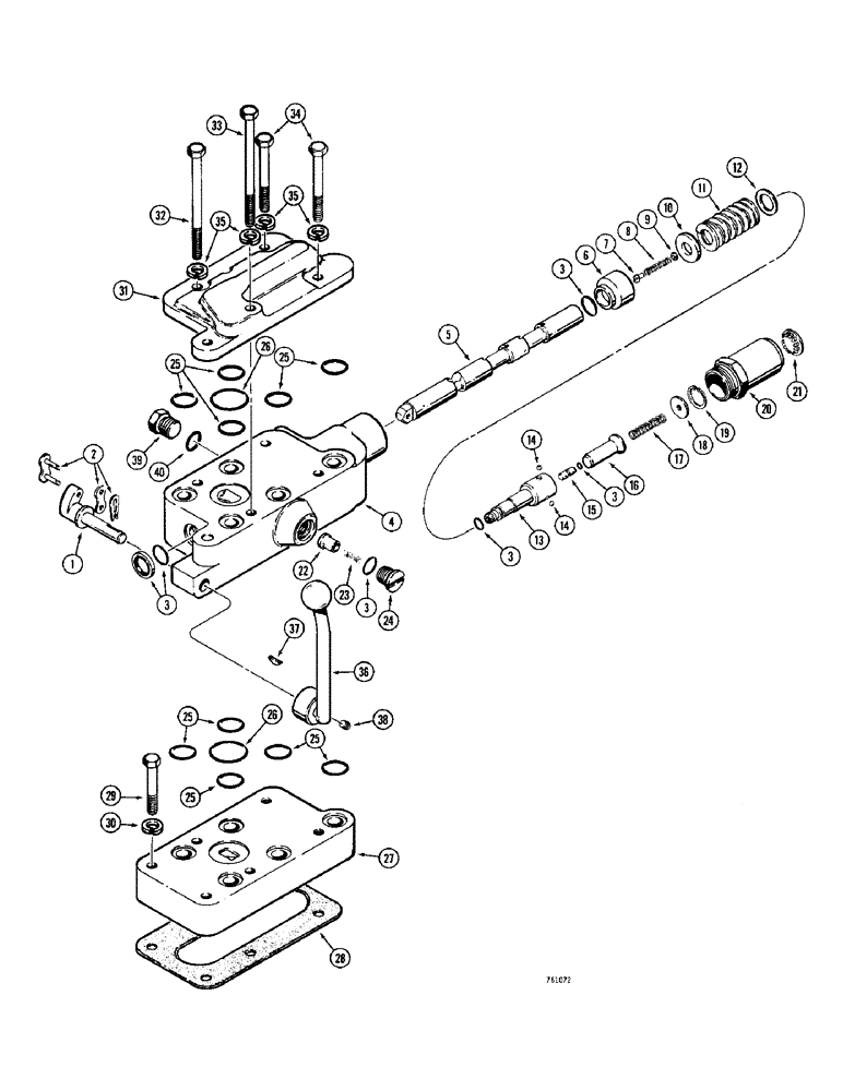 Схема запчастей Case 380CK - (130) - REAR AUXILIARY CONTROL VALVE (08) - HYDRAULICS