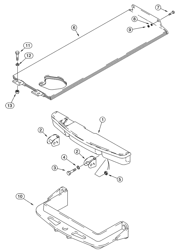 Схема запчастей Case 85XT - (09-27) - COUNTERWEIGHTS DRAWBAR (09) - CHASSIS