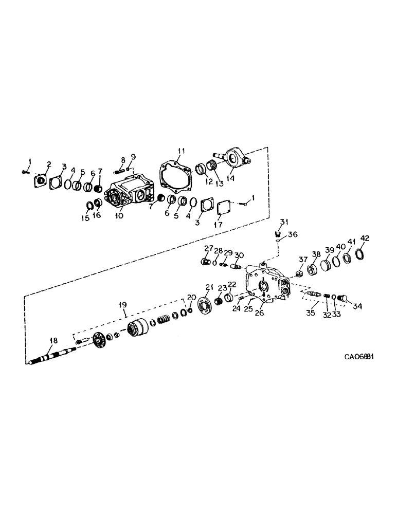 Схема запчастей Case 4150 - (10-25) - HYDRAULICS, HYDROSTATIC PUMP ASSY, LOADER (07) - HYDRAULICS