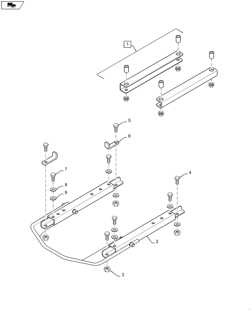 Схема запчастей Case 521F - (90.120.BH) - SEAT ASSEMBLY, MECHANICAL FRAME (90) - PLATFORM, CAB, BODYWORK AND DECALS