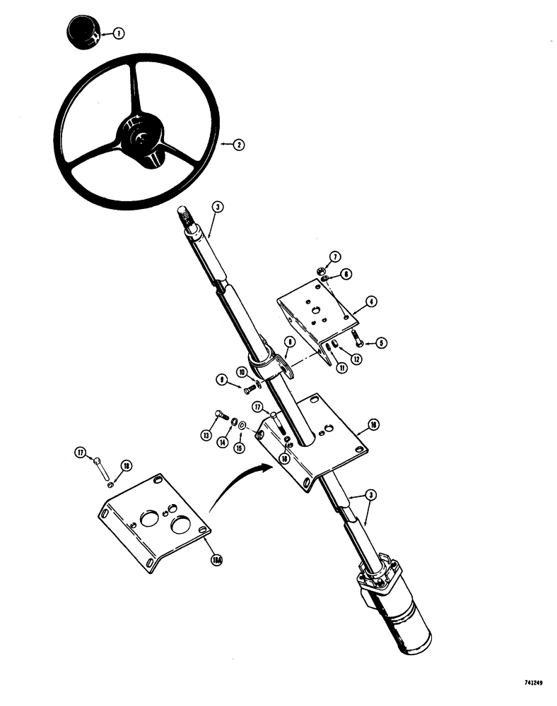 Схема запчастей Case W20 - (204) - STEERING PUMP AND RELATED PARTS (05) - STEERING