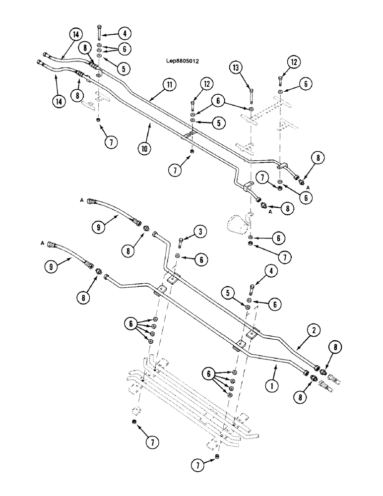 Схема запчастей Case 688C - (8F-20) - CLAMSHELL SWING FEED (LINKED BOOM) (07) - HYDRAULIC SYSTEM