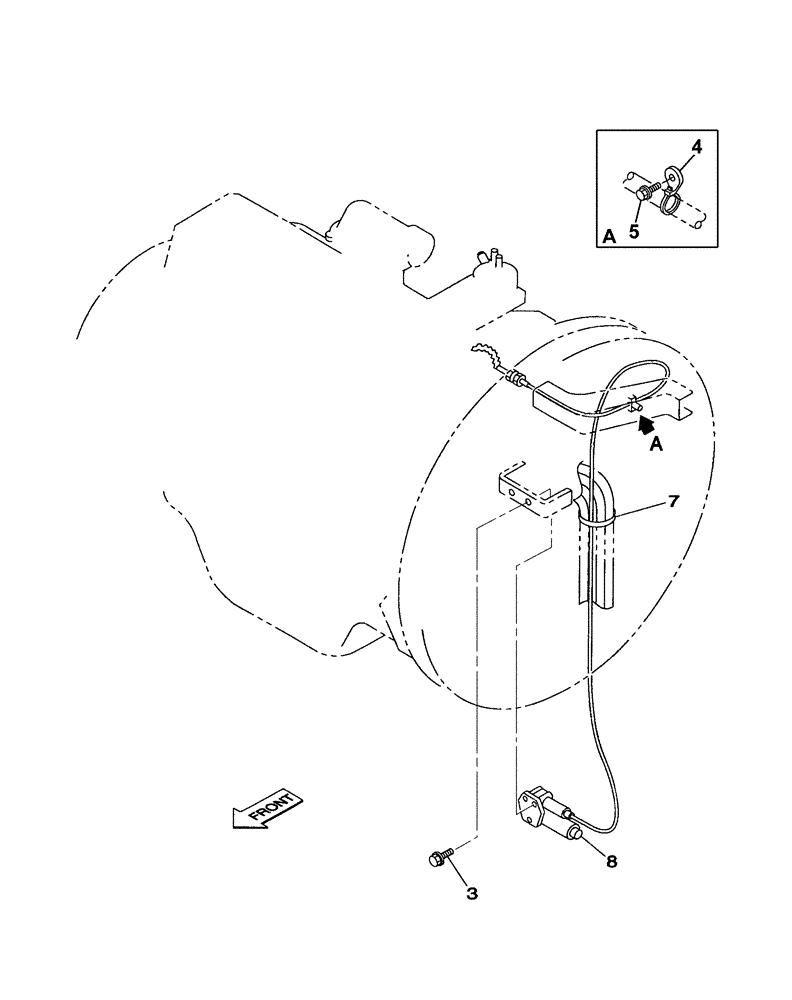 Схема запчастей Case CX350 - (03-007-00[01]) - ENGINE SHUTOFF (04) - ELECTRICAL SYSTEMS