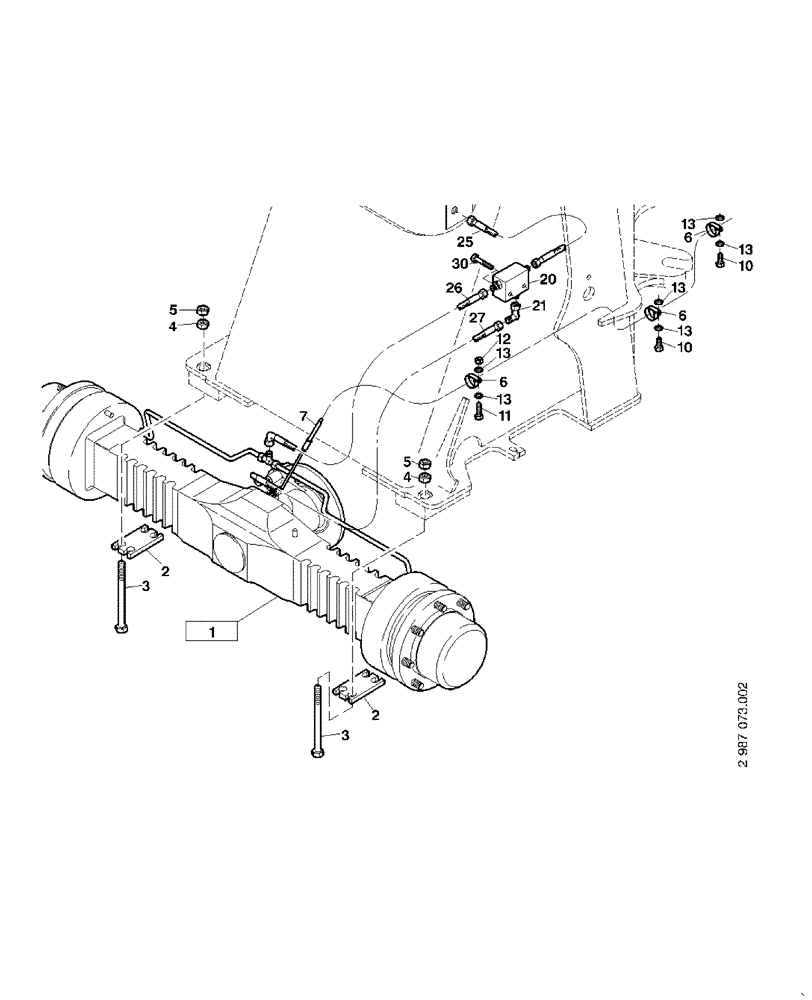 Схема запчастей Case 321D - (02.110[2988851001]) - FRONT AXLE FAST GEAR (25) - FRONT AXLE SYSTEM