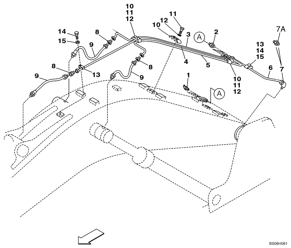 Схема запчастей Case CX210 - (09-36) - LUBRICATION CIRCUIT - BOOM (09) - CHASSIS