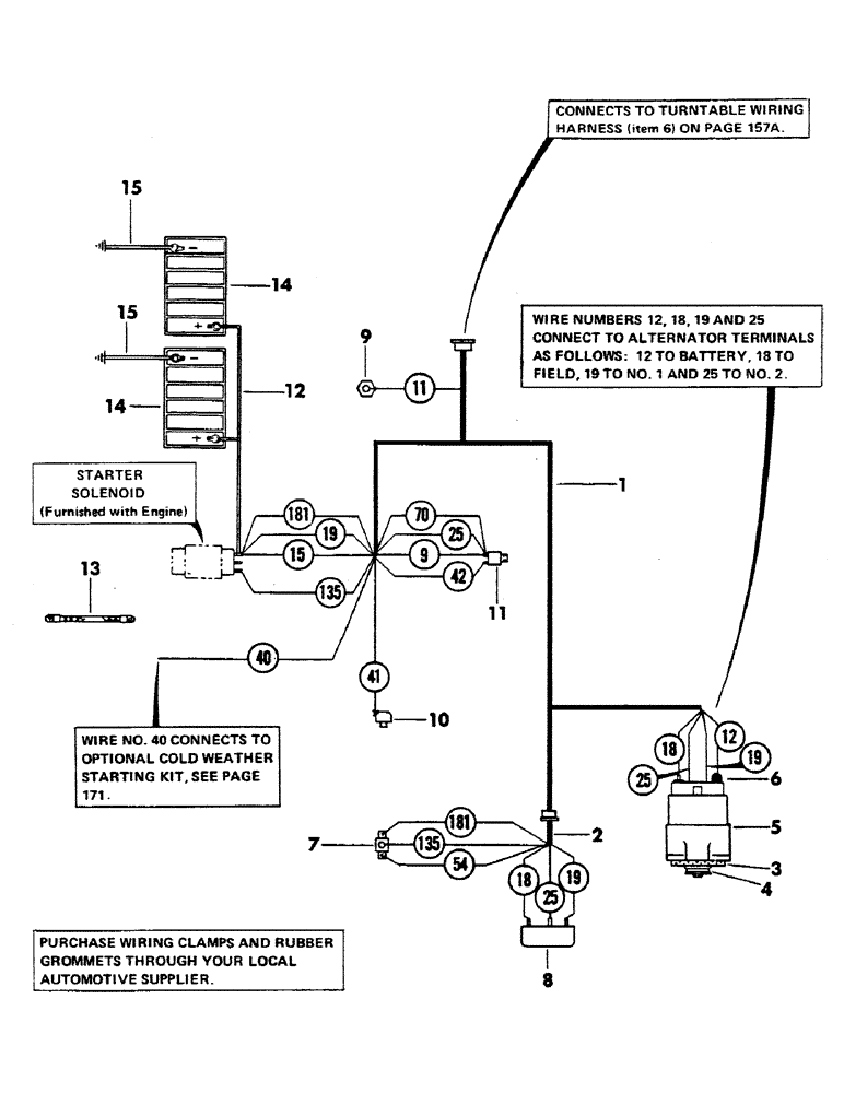 Схема запчастей Case 40EC - (158) - ENGINE WIRING HARNESS FOR: CASE 504BD DIESEL ENGINE (06) - ELECTRICAL SYSTEMS