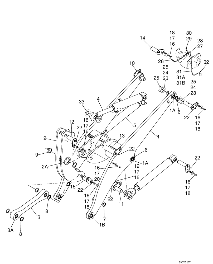 Схема запчастей Case 621E - (09-08) - FRAME - LOADER LIFT (XR) (09) - CHASSIS