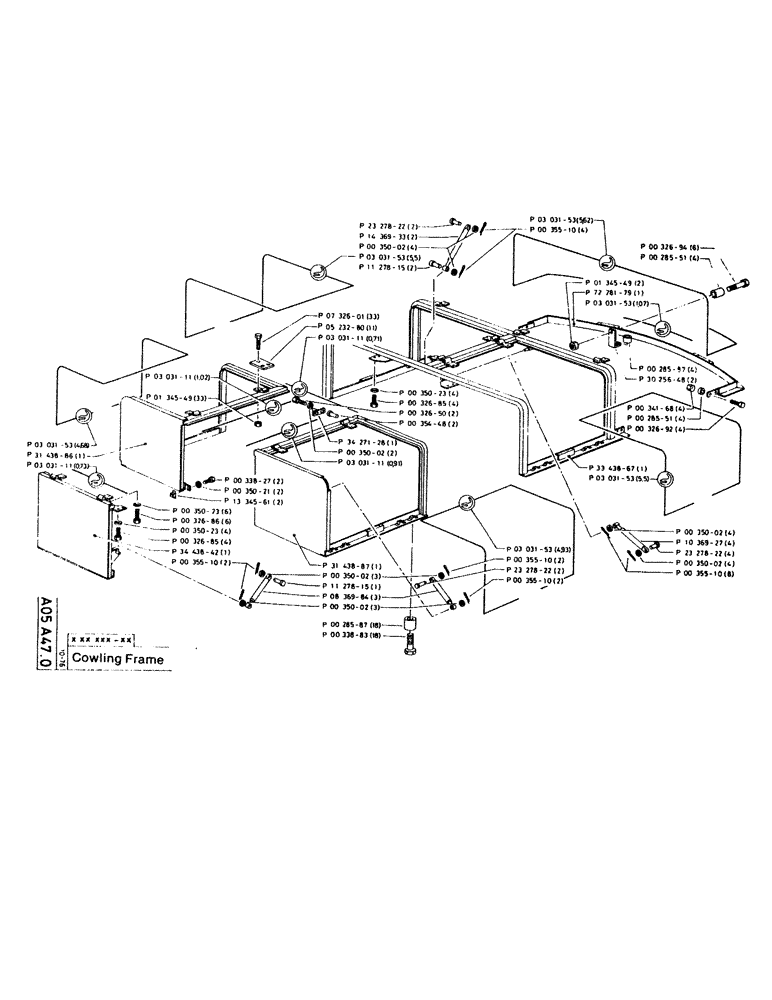 Схема запчастей Case 220CKS - (05) - COWLING FRAME (05) - UPPERSTRUCTURE CHASSIS