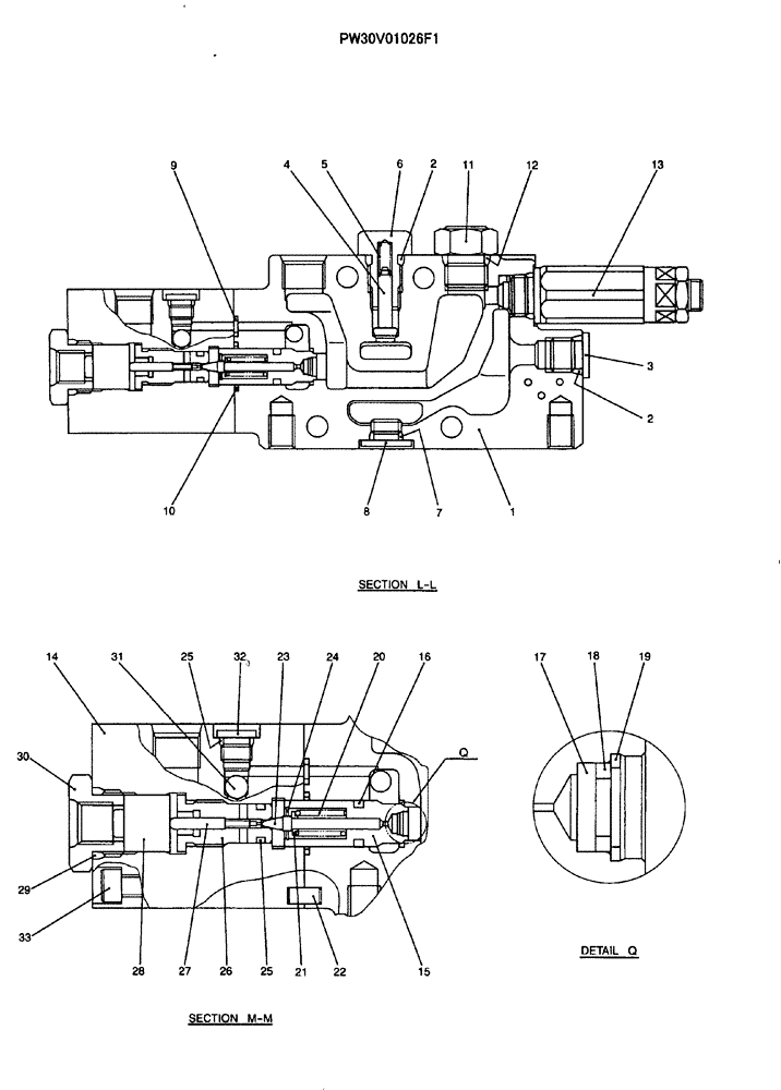 Схема запчастей Case CX36B - (HC012-01[1]) - VALVE ASSEMBLY, CONTROL (BOOM LOCK) (35) - HYDRAULIC SYSTEMS