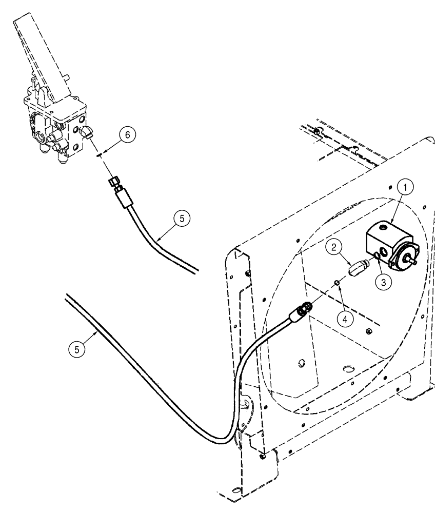 Схема запчастей Case 521D - (02-08) - COOLING SYSTEM - MOTOR, DRIVE, STANDARD FAN DRIVE MOTOR (02) - ENGINE