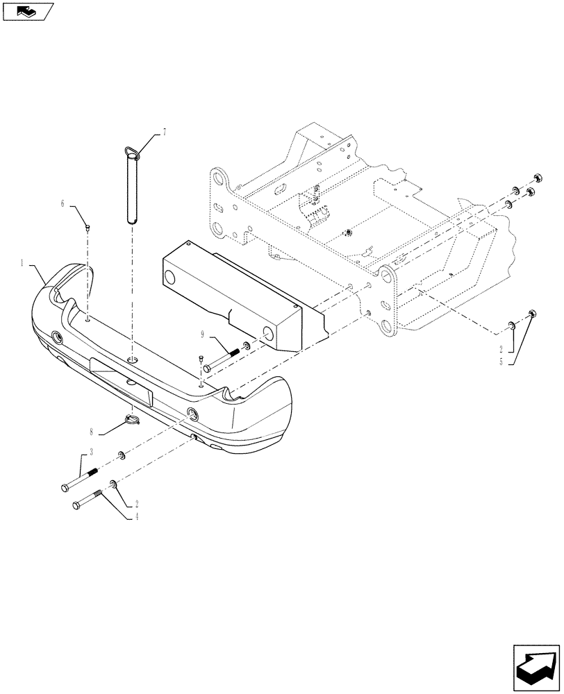 Схема запчастей Case 921F - (39.100.08) - COUNTERWEIGHTS - 921F (39) - FRAMES AND BALLASTING