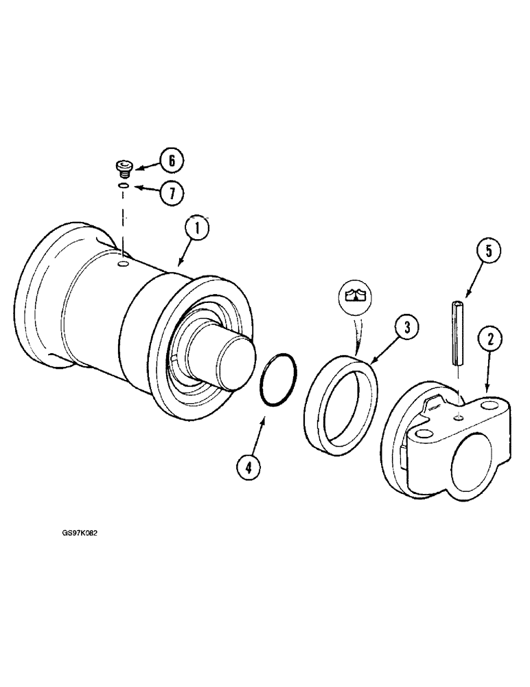 Схема запчастей Case 888 - (5-24) - TRACK ROLLER (11) - TRACKS/STEERING