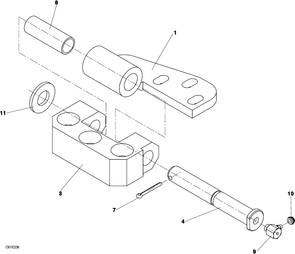 Схема запчастей Case SV210 - (12-025-01[01]) - ENGINE HOOD HINGES (09) - CHASSIS