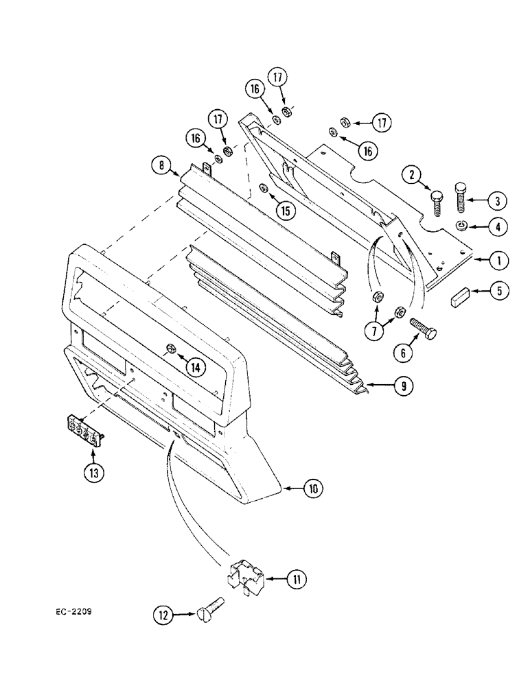 Схема запчастей Case 380B - (9-272) - RADIATOR GRILLE (09) - CHASSIS/ATTACHMENTS