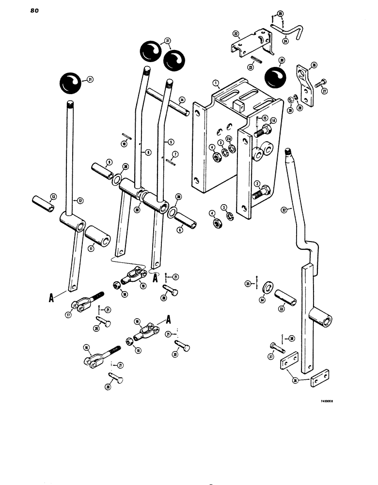 Схема запчастей Case 450 - (080) - TRANSMISSION CONTROL TOWER (03) - TRANSMISSION