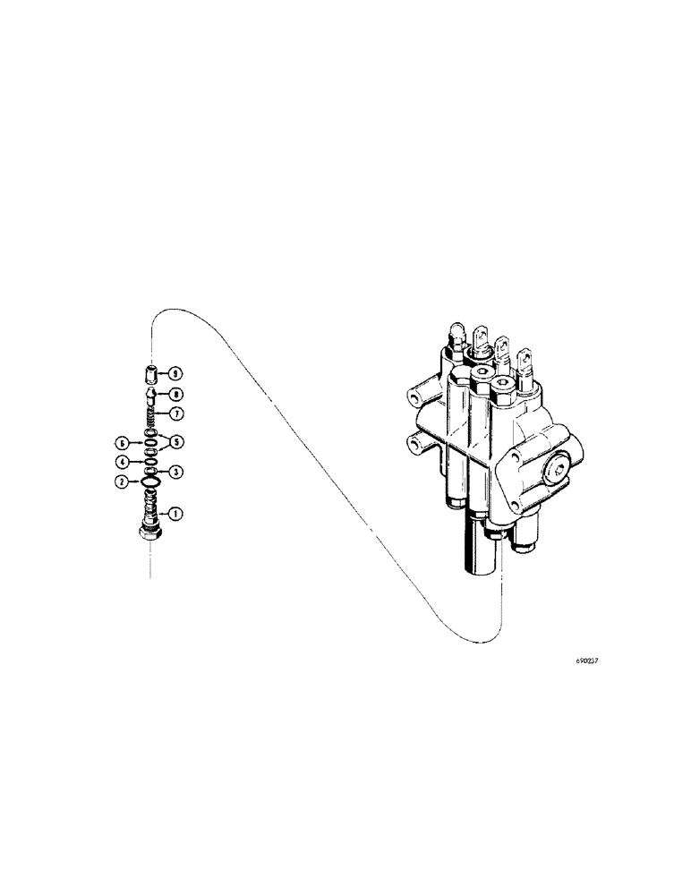 Схема запчастей Case 350 - (350[1]) - CHECK VALVE (07) - HYDRAULIC SYSTEM