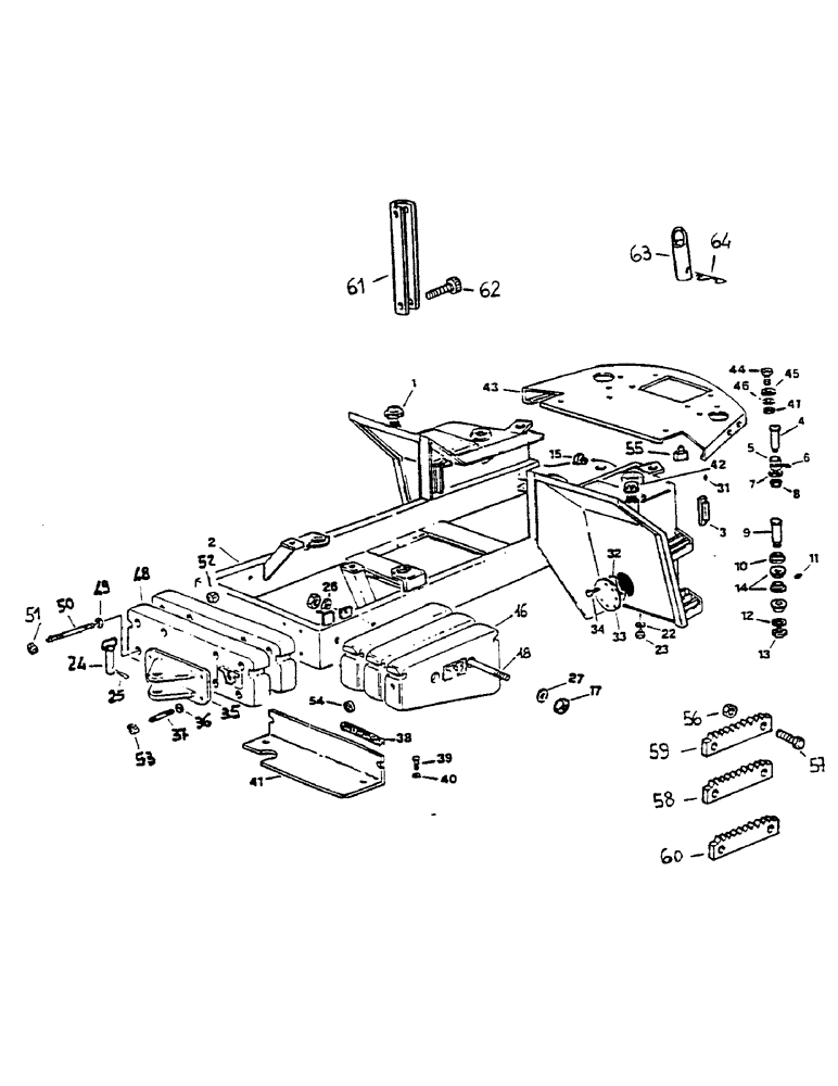 Схема запчастей Case 221B - (9-17A) - REAR FRAME, 221B (DAH2216300-) (09) - CHASSIS/ATTACHMENTS