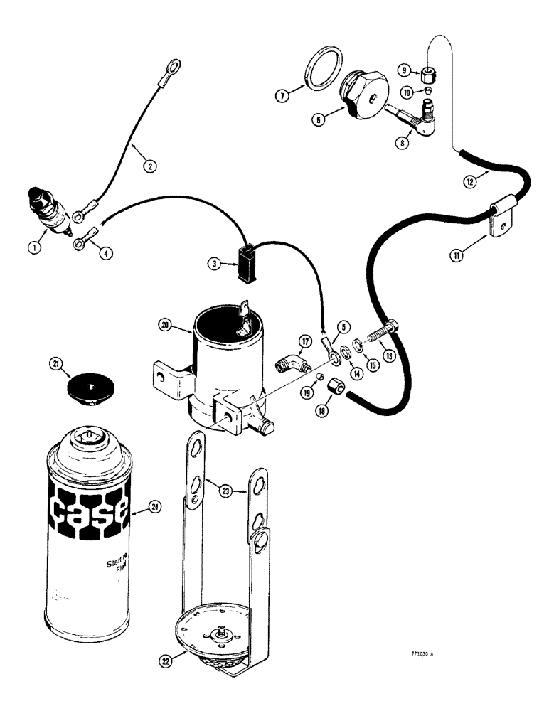 Схема запчастей Case 350 - (106) - COLD START SYSTEM (06) - ELECTRICAL SYSTEMS