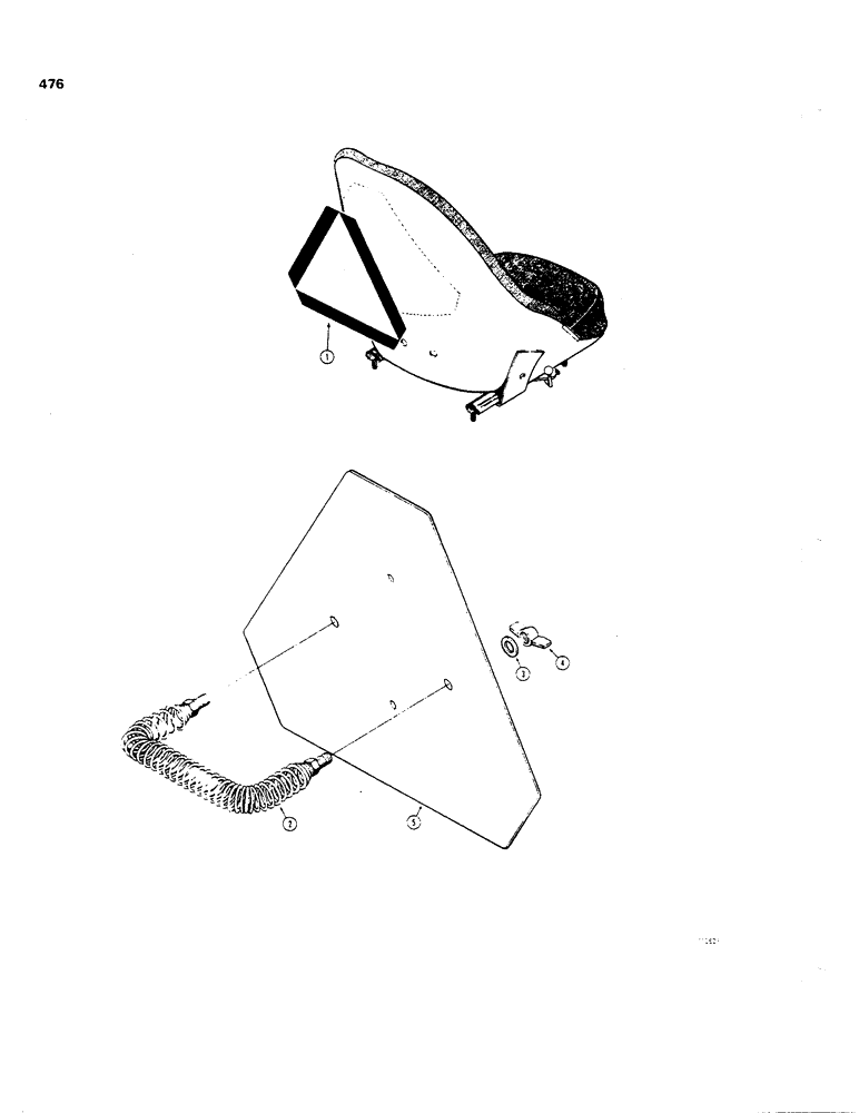 Схема запчастей Case 35 - (476) - SLOW MOVING VEHICLE EMBLEM, USED ON ALL MODELS EXCEPT BACKHOES 