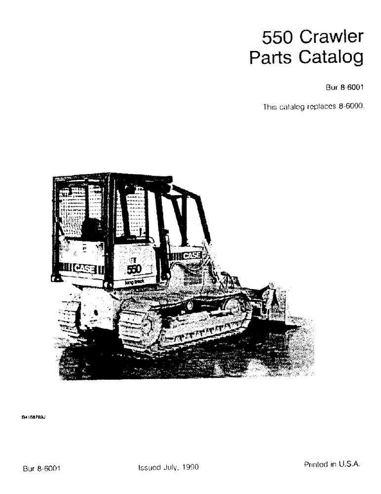 Схема запчастей Case 550 - (1-01) - 550 CRAWLER PARTS CATALOG (00) - PICTORIAL INDEX