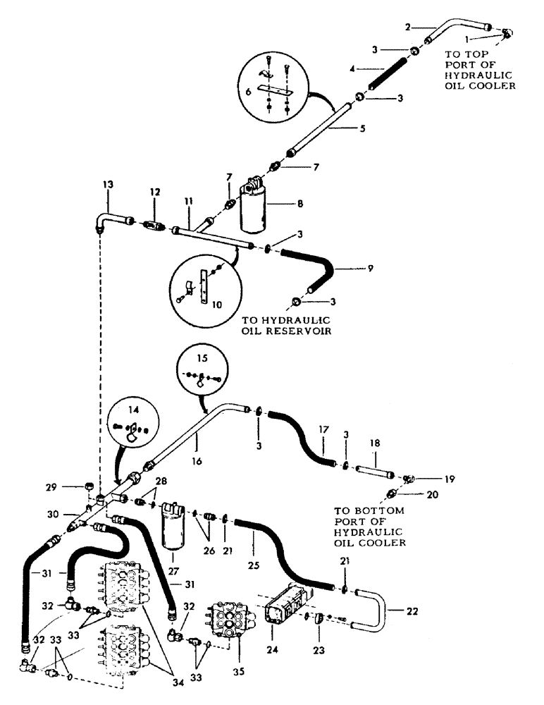 Схема запчастей Case 40EC - (G13A) - VALVE OUTLETS TO RESERVOIR (WITH FILTER AND COOLER LINES) (07) - HYDRAULIC SYSTEM