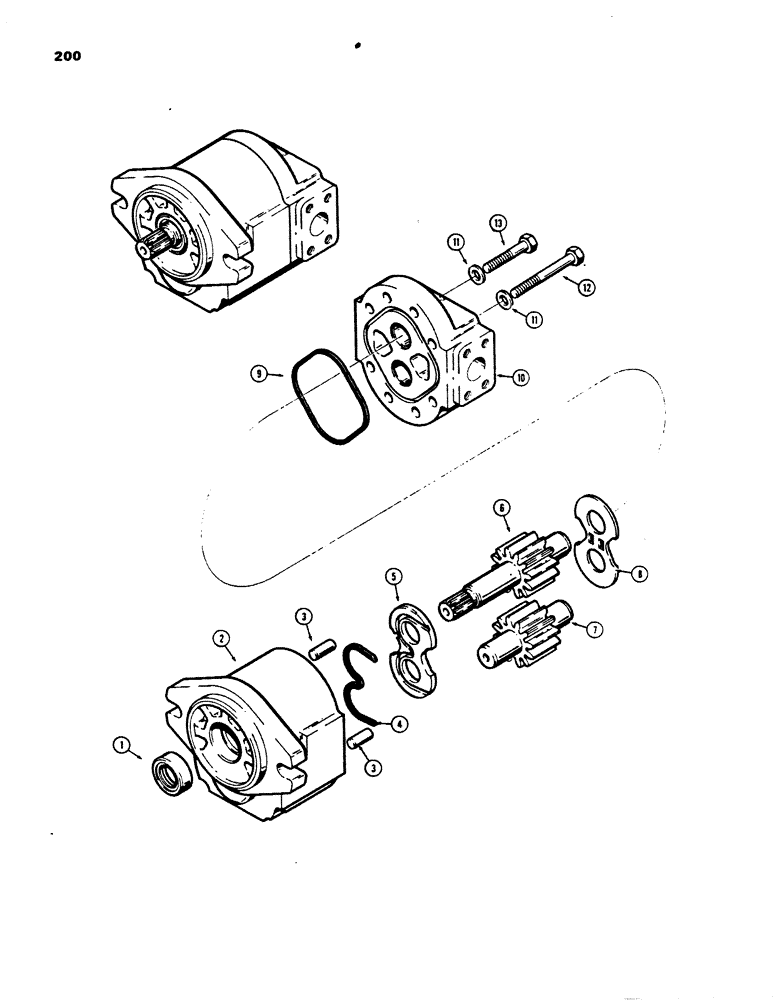 Схема запчастей Case 850B - (200) - R37951 HYDRAULIC EQUIPMENT PUMP (07) - HYDRAULIC SYSTEM