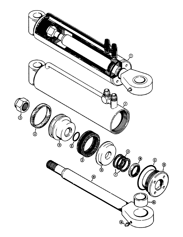 Схема запчастей Case 680CK - (166) - A18679 DROTT CLAM CYLINDER (35) - HYDRAULIC SYSTEMS