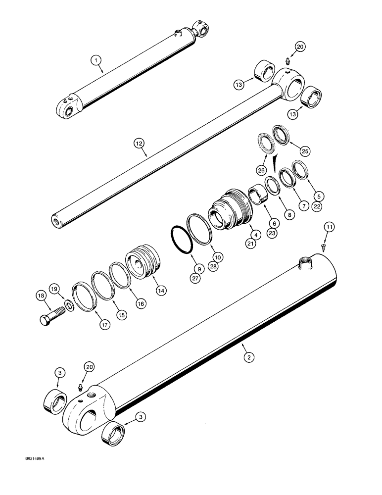 Схема запчастей Case 580SK - (8-117A) - LOADER LIFT CYLINDERS (08) - HYDRAULICS