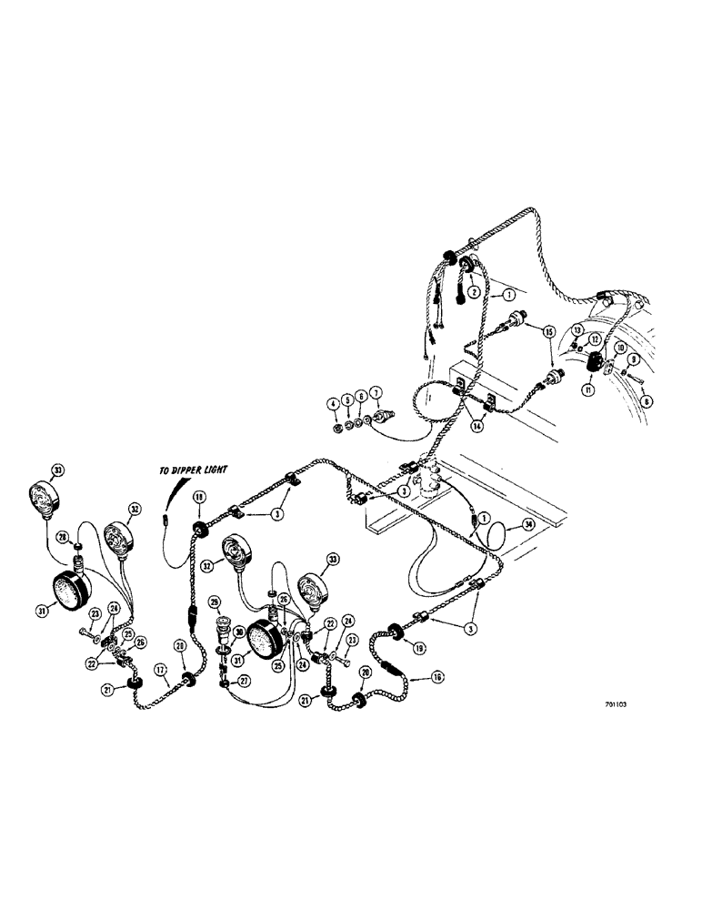 Схема запчастей Case 680CK - (046) - ELECTRICAL SYSTEM, REAR HARNESS (55) - ELECTRICAL SYSTEMS