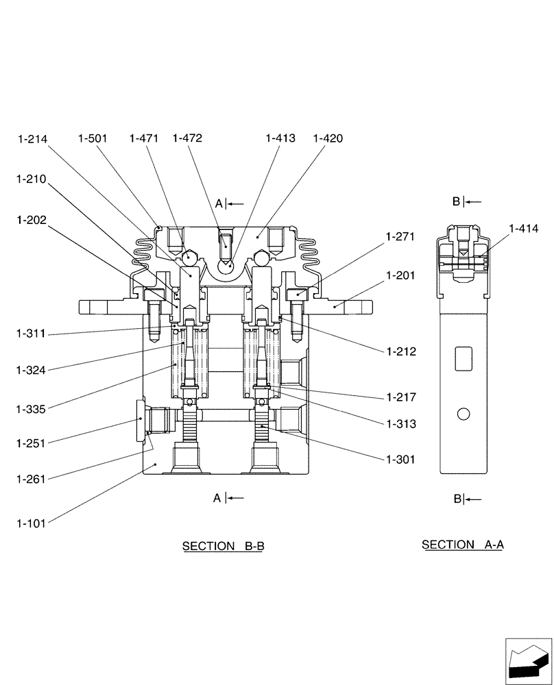 Схема запчастей Case CX36B - (01-055[02]) - CONTROL LINES, REMOTE - DOZER (35) - HYDRAULIC SYSTEMS