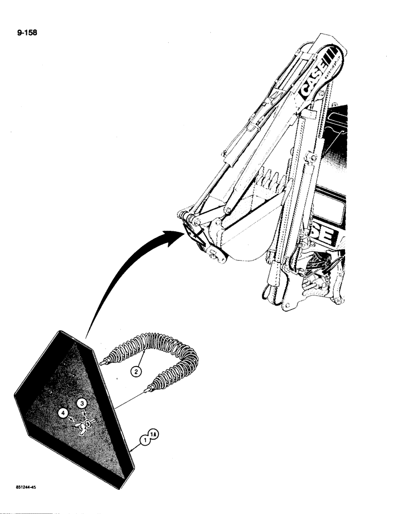 Схема запчастей Case 680L - (9-158) - SLOW MOVING VEHICLE EMBLEM (09) - CHASSIS/ATTACHMENTS