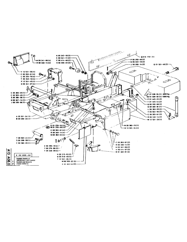 Схема запчастей Case GC120 - (004) - UPPERSTRUCTURE CHASSIS 